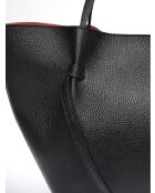 SS26 IR 1975T zwarte leren handtas - 24x38x13,5 cm