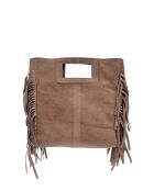 SS26 AL 8197T taupe leren draagtas - 20x21 cm