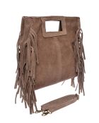 SS26 AL 8197T taupe leren draagtas - 20x21 cm