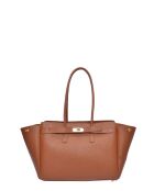 SS26 IR 177T cognac leren schoudertas - 26x32x10 cm