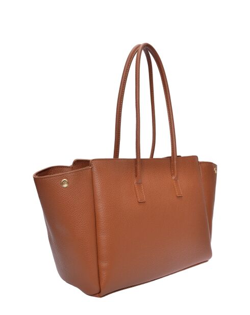 SS26 IR 177T cognac leren schoudertas - 26x32x10 cm