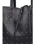 SS26 IR 175 zwarte leren Hobo-tas - 28,5x25,5x8 cm