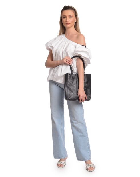SS26 IR 175 zwarte leren Hobo-tas - 28,5x25,5x8 cm