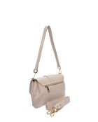 SS26 IR 183T Schultertasche aus beigem Leder - 17x25x5 cm