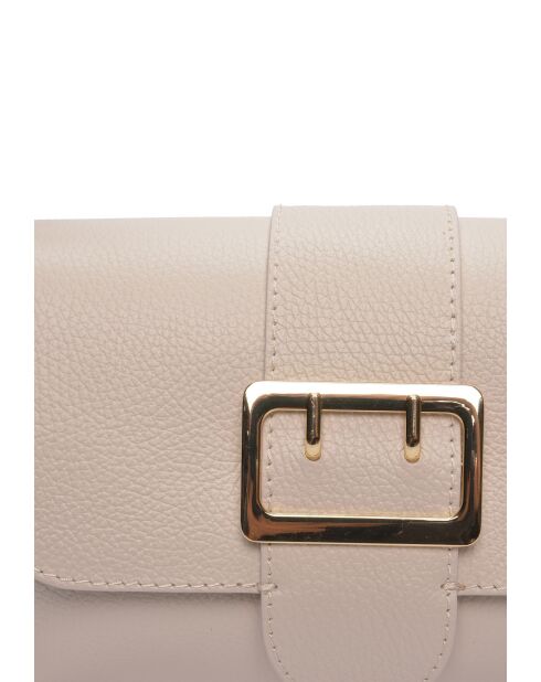 SS26 IR 183T Schultertasche aus beigem Leder - 17x25x5 cm