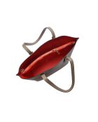 SS26 IR 176 Schultertasche aus taupefarbenem Leder - 26x29x9,5 cm