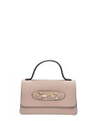 SS26 IR SBV 6 poederroze leren schoudertas - 11x19x18,5 cm