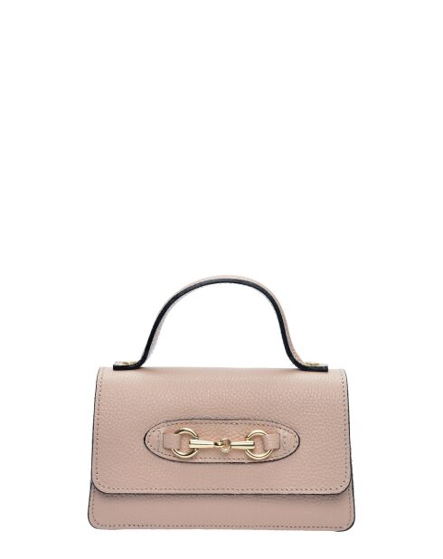 SS26 IR SBV 6 poederroze leren schoudertas - 11x19x18,5 cm