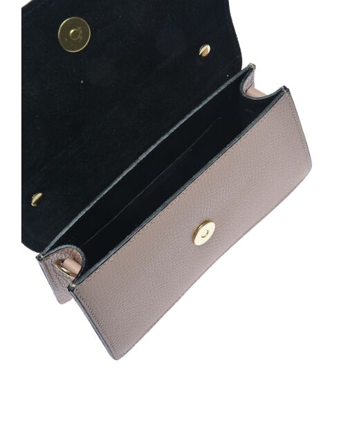 SS26 IR SBV 6 poederroze leren schoudertas - 11x19x18,5 cm