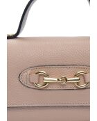 SS26 IR SBV 6 poederroze leren schoudertas - 11x19x18,5 cm