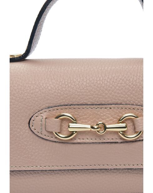 SS26 IR SBV 6 poederroze leren schoudertas - 11x19x18,5 cm