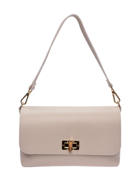 SS26 RM 150T Schultertasche aus beigefarbenem Leder - 17x24,5x6,5 cm