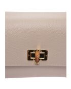 SS26 RM 150T Schultertasche aus beigefarbenem Leder - 17x24,5x6,5 cm