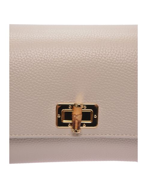 SS26 RM 150T Schultertasche aus beigefarbenem Leder - 17x24,5x6,5 cm