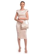 SS26 RM 150T Schultertasche aus beigefarbenem Leder - 17x24,5x6,5 cm