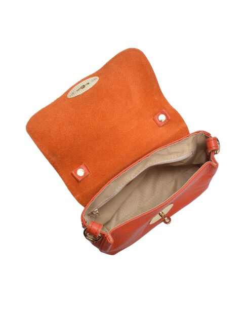 SS26 RM 147T Handtasche aus orangefarbenem Leder - 11,5 x 17,5 x 3,5 cm