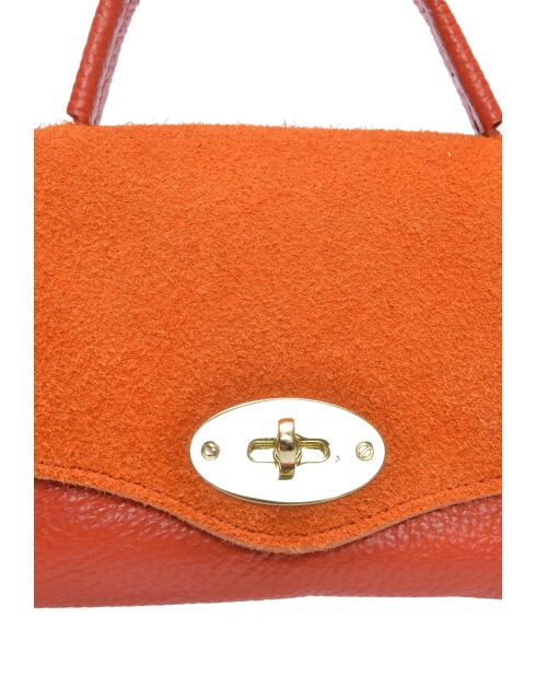 SS26 RM 147T Handtasche aus orangefarbenem Leder - 11,5 x 17,5 x 3,5 cm