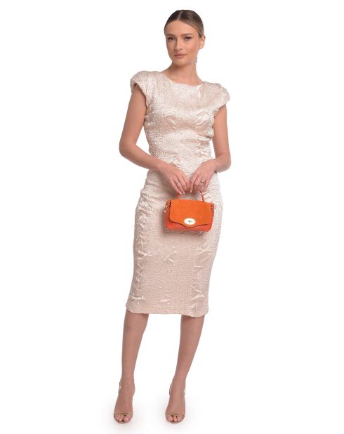 SS26 RM 147T Handtasche aus orangefarbenem Leder - 11,5 x 17,5 x 3,5 cm