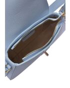 SS26 RM 1009T hemelsblauwe leren schoudertas - 15x34 laag x 24 hoog x 6,5 cm