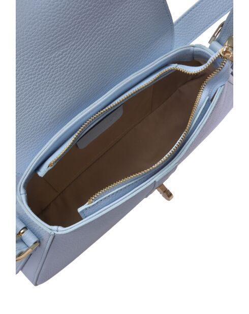 SS26 RM 1009T hemelsblauwe leren schoudertas - 15x34 laag x 24 hoog x 6,5 cm