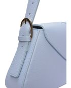 SS26 RM 1009T hemelsblauwe leren schoudertas - 15x34 laag x 24 hoog x 6,5 cm