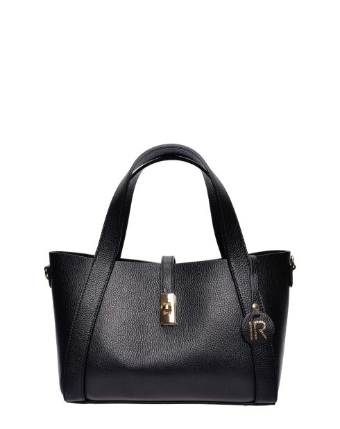 SS26 IR 121 schwarze Lederhandtasche - 20x30x12 cm