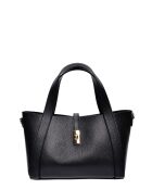 SS26 IR 121 schwarze Lederhandtasche - 20x30x12 cm