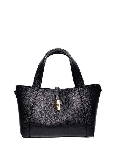 SS26 IR 121 schwarze Lederhandtasche - 20x30x12 cm