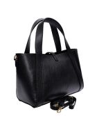 SS26 IR 121 schwarze Lederhandtasche - 20x30x12 cm