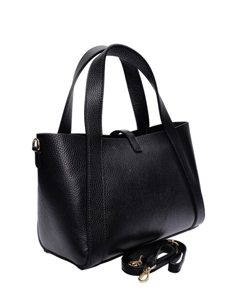 SS26 IR 121 schwarze Lederhandtasche - 20x30x12 cm