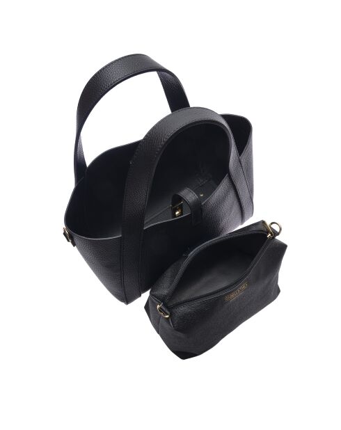 SS26 IR 121 schwarze Lederhandtasche - 20x30x12 cm