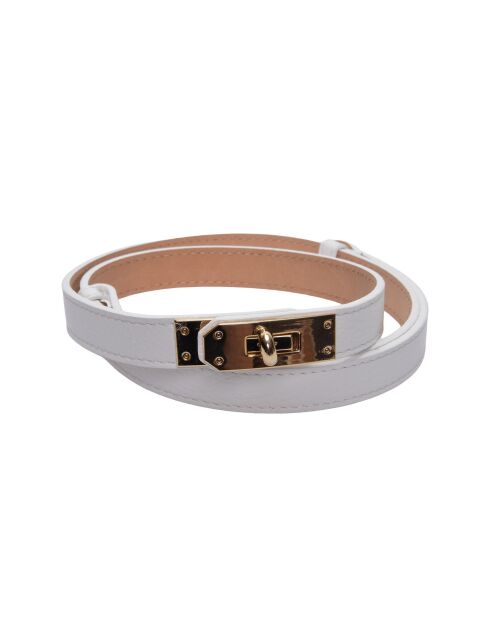 Ceinture en cuir SS26 IR 141 blanc - 55-10x50-94 cm