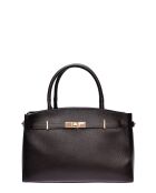 SS26 IR 181T donkerbruine leren draagtas - 22,5x31x9 cm