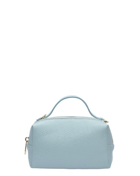 SS26 IR 185T himmelblaue Schultertasche aus Leder - 12,5 x 17 x 6,5 cm