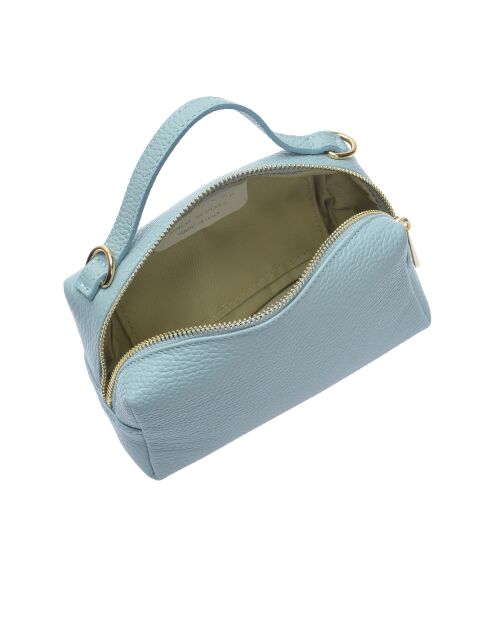 SS26 IR 185T himmelblaue Schultertasche aus Leder - 12,5 x 17 x 6,5 cm