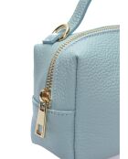 SS26 IR 185T himmelblaue Schultertasche aus Leder - 12,5 x 17 x 6,5 cm