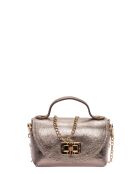 SS26 RM 8193 bronzen leren schoudertas - 8,5x15x8 cm