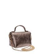 SS26 RM 8193 bronzen leren schoudertas - 8,5x15x8 cm