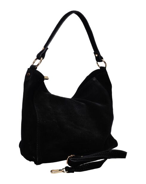 SS26 IR 8170 Schultertasche aus schwarzem Leder - 27x32x11 cm