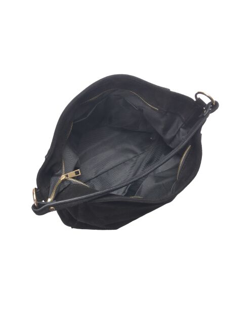 SS26 IR 8170 Schultertasche aus schwarzem Leder - 27x32x11 cm