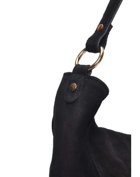 SS26 IR 8170 Schultertasche aus schwarzem Leder - 27x32x11 cm