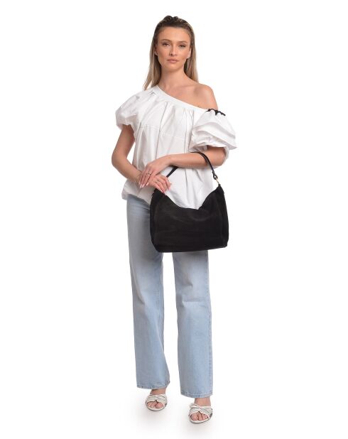 SS26 IR 8170 Schultertasche aus schwarzem Leder - 27x32x11 cm