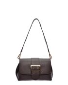 SS26 IR 183T donkerbruine leren schoudertas - 17x25x5 cm