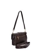 SS26 IR 183T donkerbruine leren schoudertas - 17x25x5 cm