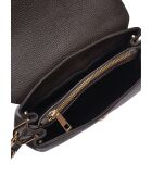 SS26 IR 183T donkerbruine leren schoudertas - 17x25x5 cm