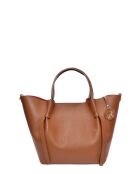 SS26 IR 1975T Handtasche aus cognacfarbenem Leder - 24x38x13,5 cm