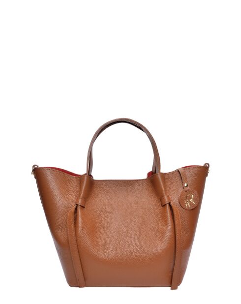 SS26 IR 1975T Handtasche aus cognacfarbenem Leder - 24x38x13,5 cm
