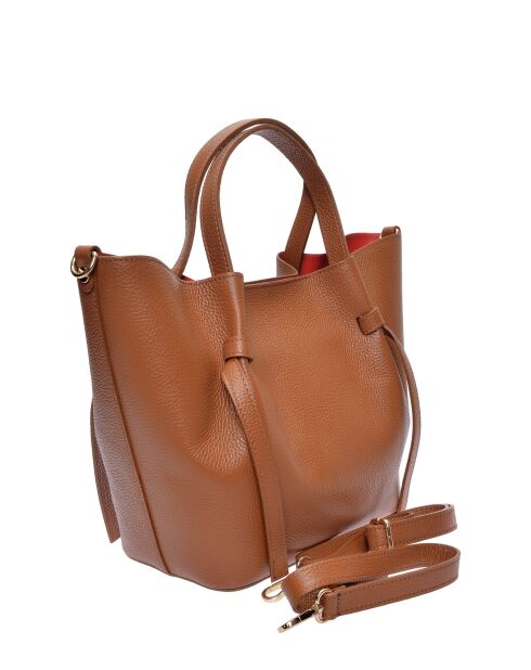 SS26 IR 1975T Handtasche aus cognacfarbenem Leder - 24x38x13,5 cm