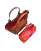 SS26 IR 1975T Handtasche aus cognacfarbenem Leder - 24x38x13,5 cm