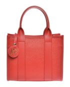 SS26 IR 1980T rode leren handtas - 18,5x22x8 cm